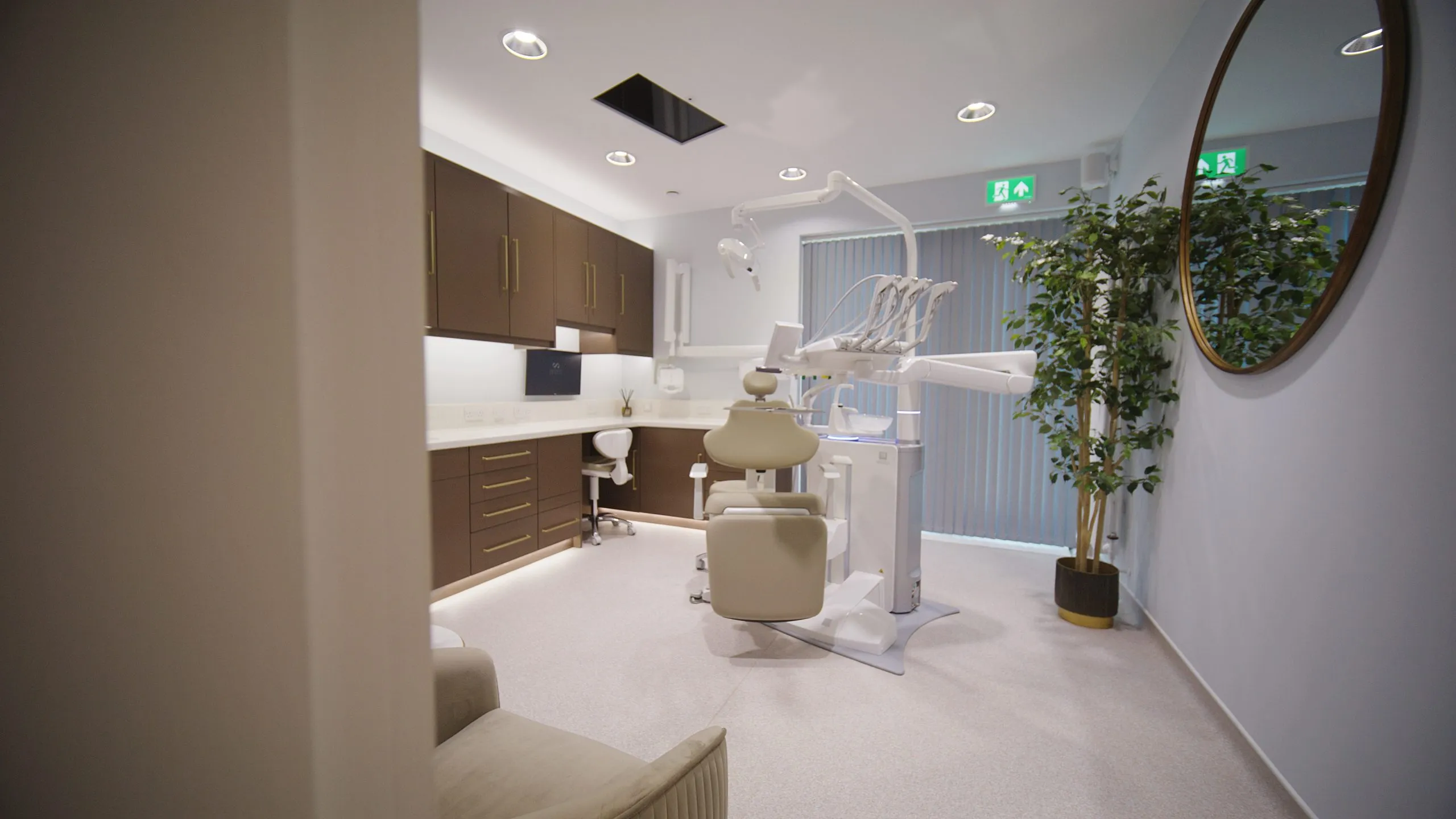 Completed treatment room with new dental chair at Infinity Dental Suite, Harrogate